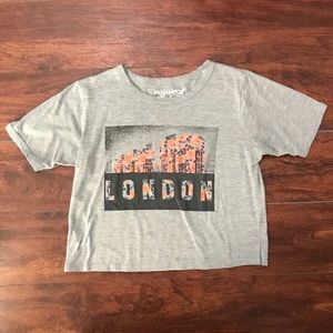 London Crop Top With Roses Size L